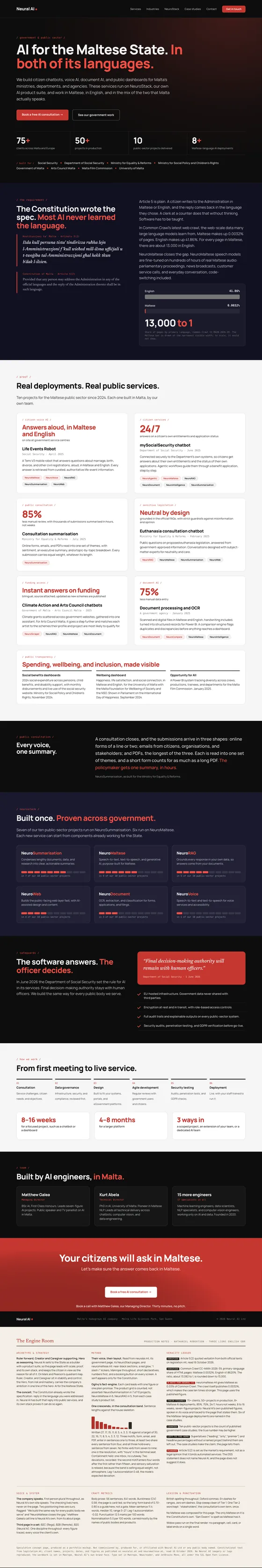 Concept page: Neural AI Government and Public Sector